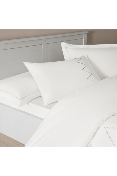 Taç Taç Rosetta Bedspread Double Duvet Cover Set White