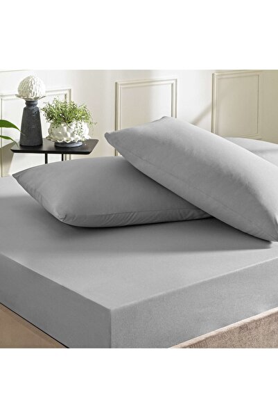 Taç Anthracite Colored Double Ranforce Sheet Set