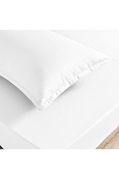 Taç White Satin Double Sheet Set - Color Dreams