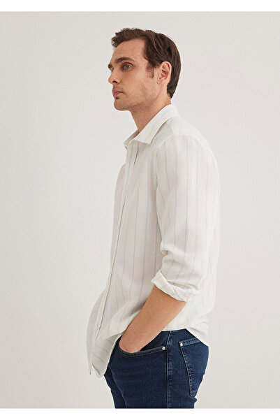 Mavi Striped Ecru Shirt Regular Fit / Regular Cut 0211384-70813