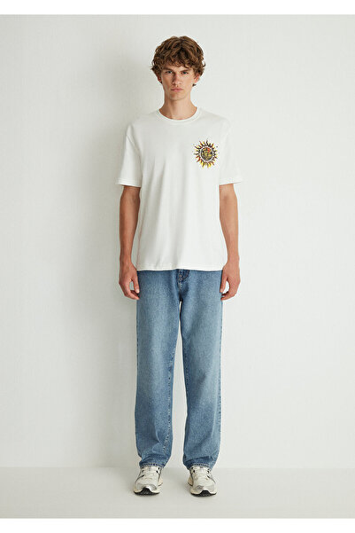 Mavi Back Printed Ecru T-Shirt Loose Fit / Relaxed Fit 0612459-80194