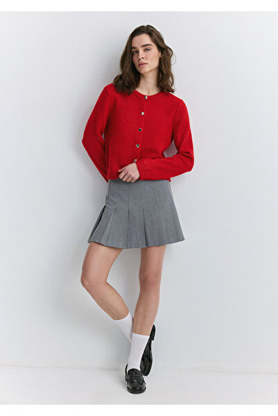 Mavi Pleated Gray Skirt 1310622-88468