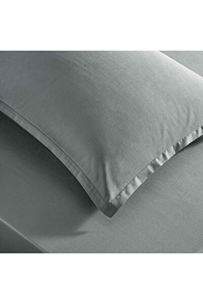 Taç Anthracite Color Dreams Satin Double Sheet Set