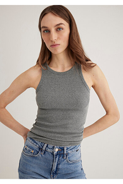 Mavi Halter Collar Gray Basic Tank Top Slim Fit / Slim Fit 1612462 -83096