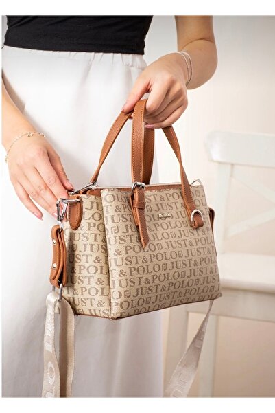 Just Polo حقيبة يد وكتف - 4 أقسام، حزام عمودي، موديل 2203