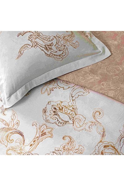 Linens Etienne Cotton Satin Double Duvet Cover Set Gray