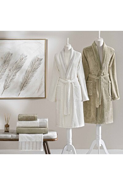 Taç Linka Bamboo Classic Family Set Ecru Camel