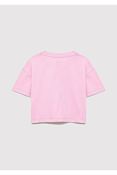 Mavi M Logo Printed Pink T-Shirt Loose Fit / Loose Relaxed Cut 7610276 -86953