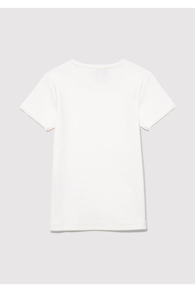 Mavi Ribbed Ecru Basic T-Shirt Fitted / Bodycon Cut 7610260-70057