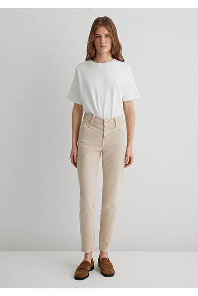 Mavi Martha Gold Premium Stone Cream Jean Trousers 1010928 -88600