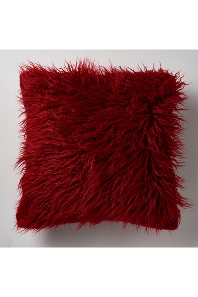 Linens Woolly 45x45 cm Kırlent Kılıfı Bordo