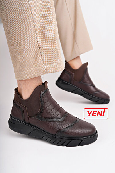 Deripabuc Genuine Leather Brown Men's Leather Boots Mrd15-0831