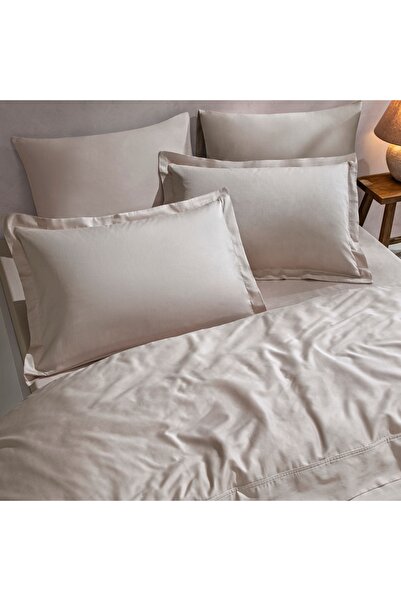 Linens Mix&Match Cotton Satin 2-Piece Standard Pillowcase Set Stone