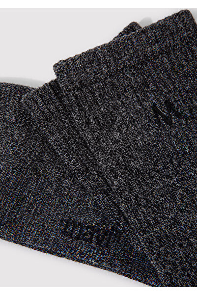 Mavi Mühür Logo Embroidered Black Socks 0911622-900