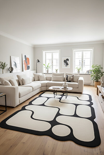 Chilai Home Calico Dekoratif Halı, Yıkanabilir, Kaymaz Tabanlı Djth