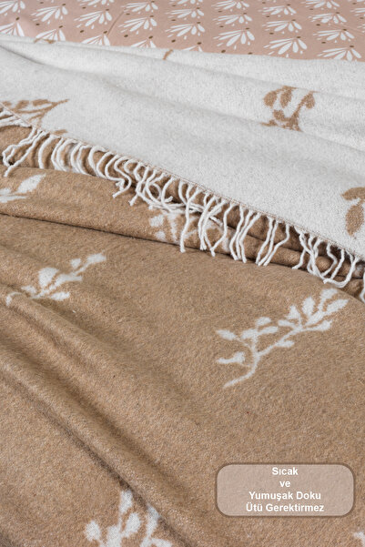 Elart Nadia Blanket Double Size Cotton (200X220 cm) Stone