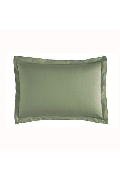 Linens Mix&Match Cotton Satin 2-Piece Flounced Pillowcase Set Dark Green