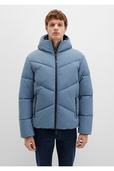 Mavi Hooded Blue Puffer Coat 0110360 -70782