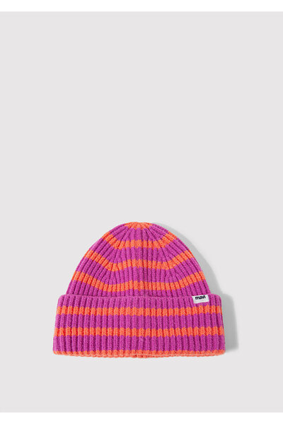 Mavi Orange Striped Purple Beret 1912804 -28396