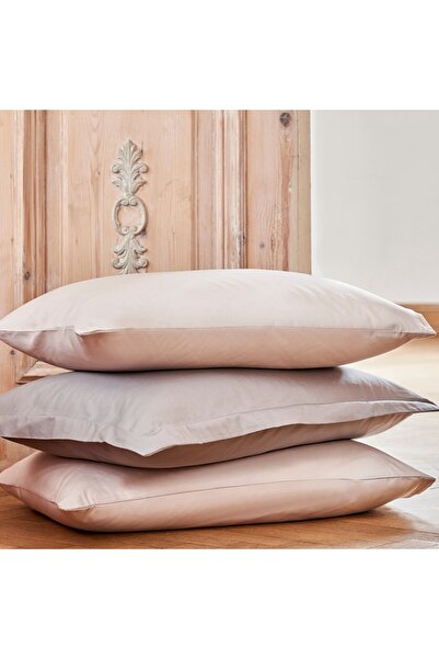 Linens Mix&Match Cotton Satin 2-Piece Standard Pillowcase Set Stone