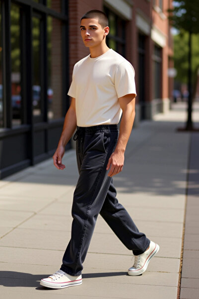 PayBuy Ανδρική μόδα Regular Fit Τζιν Παντελόνι Φαρδύ Μορφή Βαμβακερό Καθημερι...