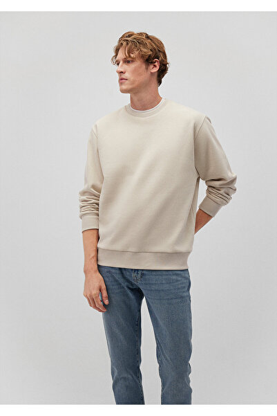 Mavi Crew Neck Beige Basic Sweatshirt 0S10276-70322