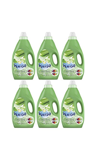 Rinso Aloe Vera Renkliler Için 50 Yıkama Sıvı Çamaşır Deterjanı 6 x3L