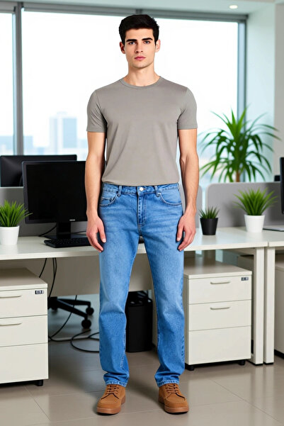 PayBuy Men's Fashion Straight Fit Denim Jeans Pants Cotton Daily Use Weekend Seasonal Use