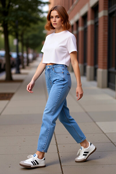 PayBuy Ženske modne farmerke sa visokim strukom i širokim nogavicama, duge pa...