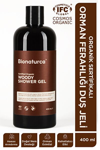BIONATURCA Organik Sertifikalı Orman Ferahlığı Duş Jeli 400 ml -