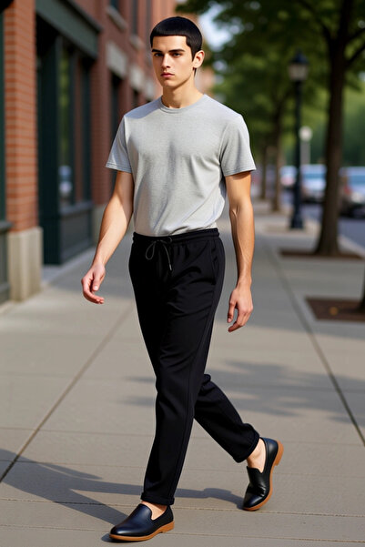 PayBuy Men's Fashion Slim Fit Narrow Leg Woven Pants Thin Fabric for Daily Wear Summer