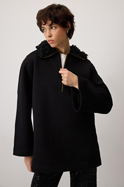 Touché Privé Hanorac cu guler de blană