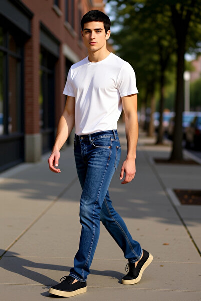 PayBuy Men's Fashion Skinny Fit Slim Fit Jeans Pants Cotton Daily Use Weekend Durable Material