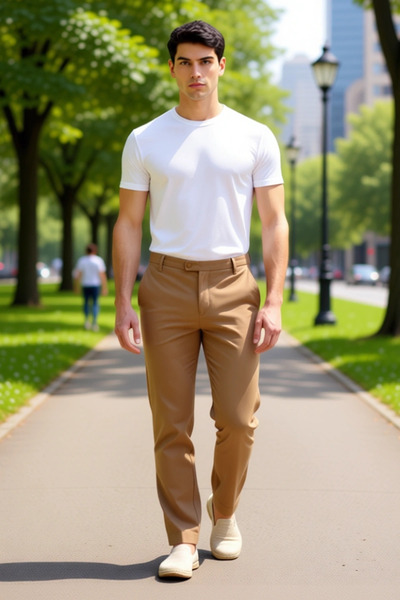 PayBuy Чоловічі модні брюки-чіно з вузькими штанинами, італійський крій, для повсякденного та ділового стилю