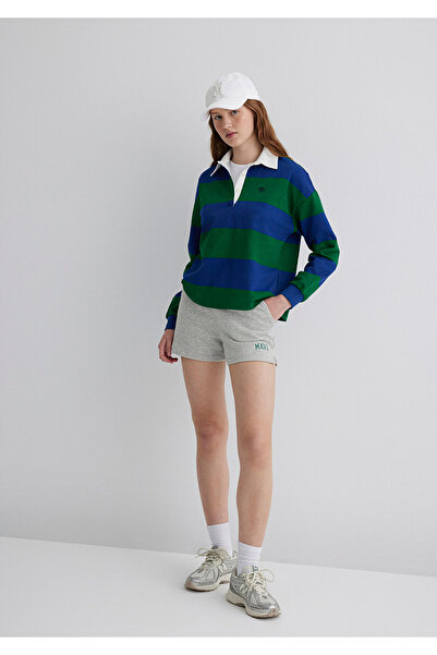 Mavi Gray Logo Printed Shorts -1410155-82816