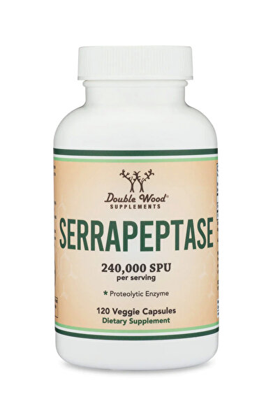 DOUBLE WOOD Serrapeptase 240,000 SPU Vegie 120 Capsul.Abd Menşei.39.