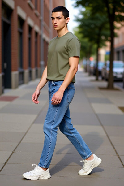 PayBuy Moda bărbați Bumbac Regular Fit Pantaloni din denim Model confortabil ...