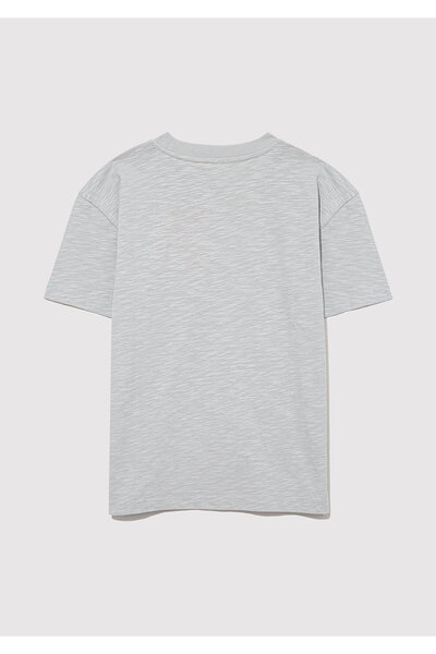 Mavi Organic Cotton Gray Basic T-Shirt Loose Fit / Loose Relaxed Cut 6610203-70075