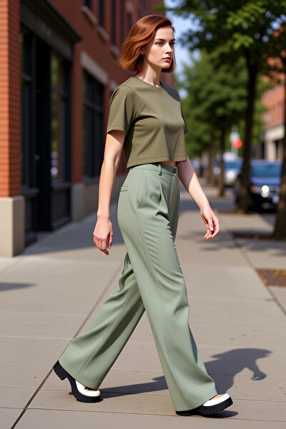 PayBuy Γυναικεία Μόδα Φαρδύ Λινό Παντελόνι Βαμβακερό Καθημερινή Χρήση Καλοκαίρι