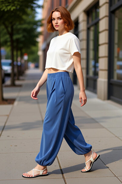 PayBuy Moda femei Pantaloni largi cu picioare late Morcoviu Tesatura modal Ca...