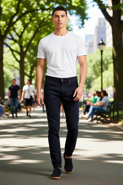 PayBuy Ανδρικό τζιν παντελόνι Jogger μόδας κανονικό αγόρι κανονική μέση βαμβακερή καθημερινή χρήση Εποχιακή χρήση