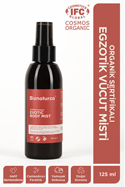 BIONATURCA Organik Sertifikalı Egzotik Vücut Misti 125 ml -