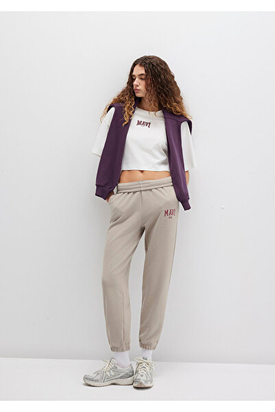 Mavi Anthracite Logo Printed Sweatpants - 1010757 -70112