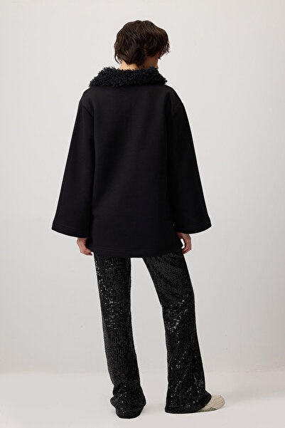 Touché Privé Hanorac cu guler de blană