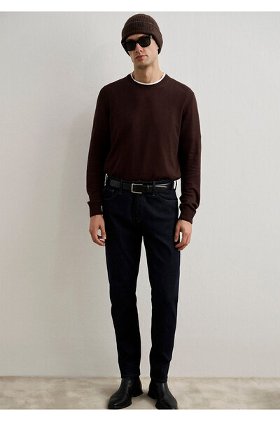 Mavi Κασμίρ Μείγμα Καφέ Πουλόβερ Slim Fit / Slim Fit 0710186 -88083