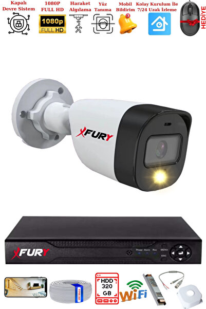 FURY 1 Kameralı 5Mp Lens 2 Mp Görüntü Gece Renkli Full Hd Ultra Led Akıllı Gü...