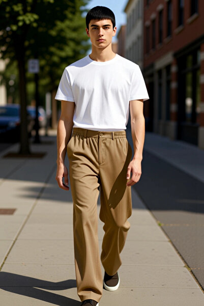 PayBuy Men's Fashion Loose Wide Leg Pants Casual for Daily Wear Weekend Summer