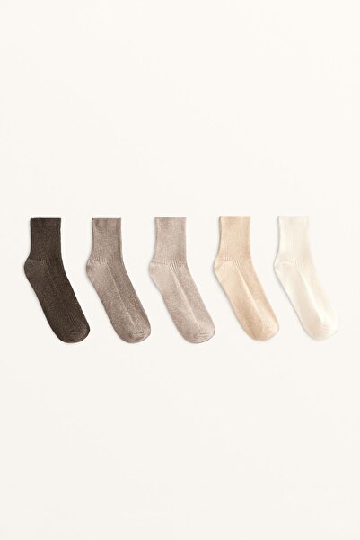 Oysho 5 pairs of quarter socks with cotton