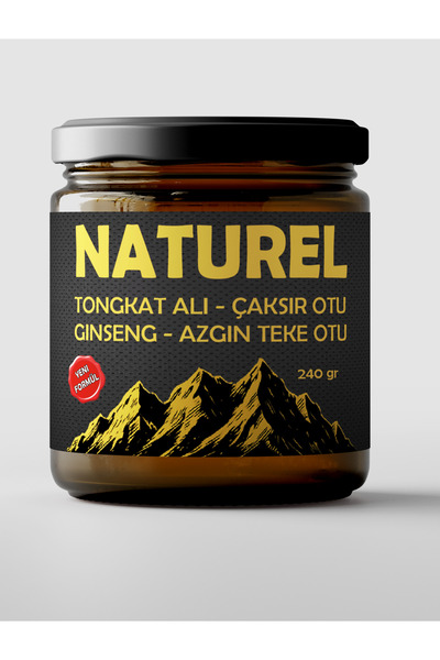 NATUREL Tongkat Ali - Çakşır Otu - Ginseng - Teke Otu Macunu 240 Gr
