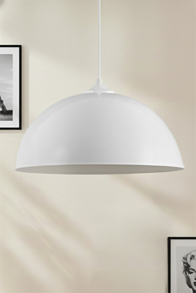 Marrien Luna Beyaz Metal Sarkıt (30 cm) | Yemek Masası Üstü Avize | Mutfak & ...